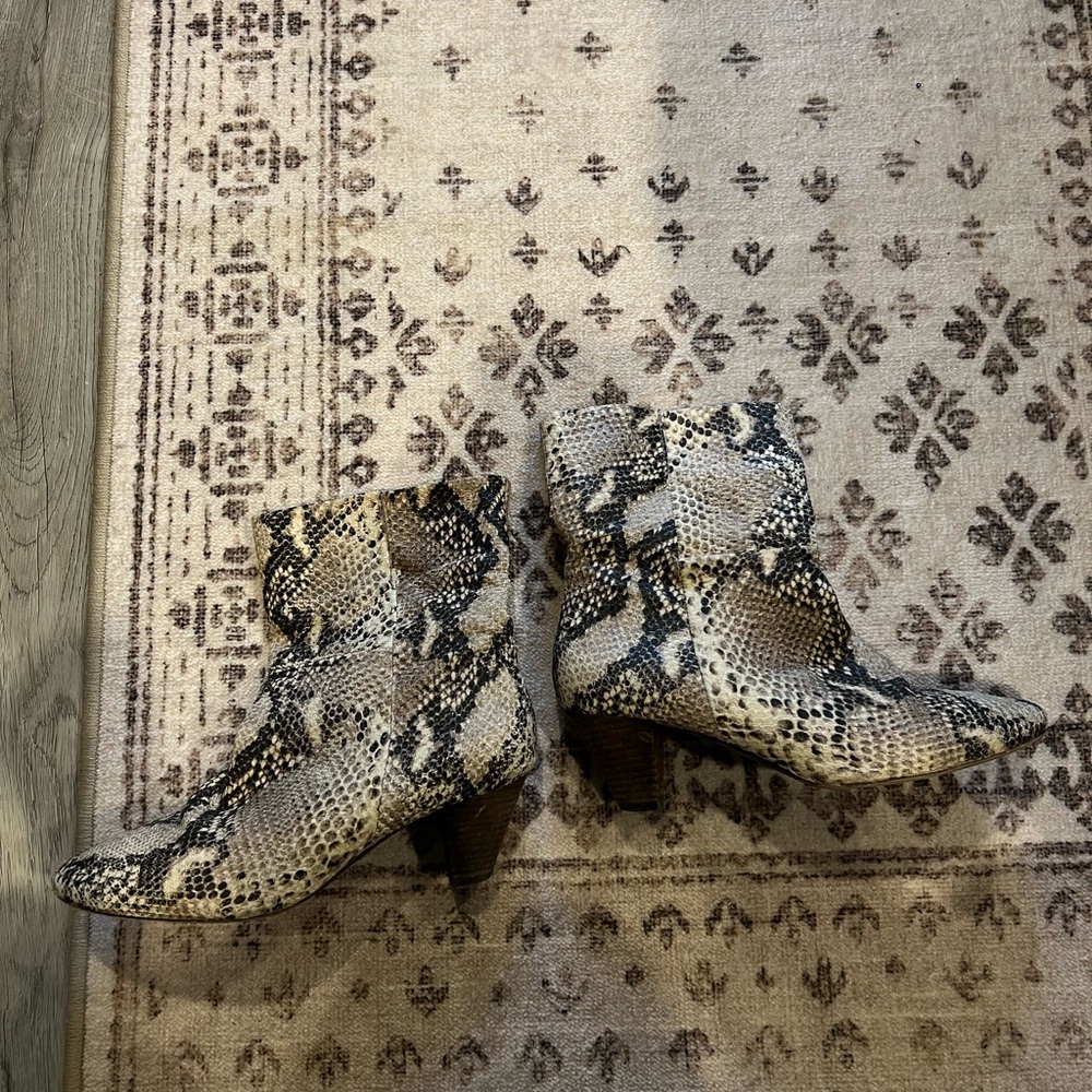 Free People Snakeskin Pattern Ankle Booties